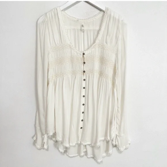 Free People Blue Bird Boho Blouse - Picture 4 of 16